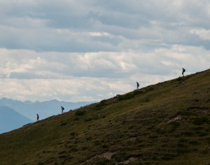 sul picco della montagna